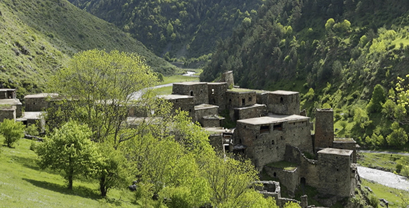 Shatili Village Caucasus  Georgia