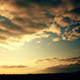 Dark Clouds Over City With Sunset - VideoHive Item for Sale
