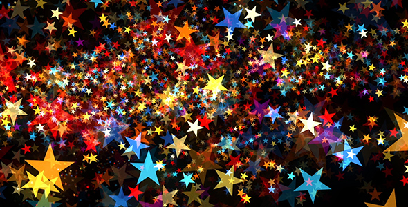 Shimmering Colorful Stars , Motion Graphics | VideoHive