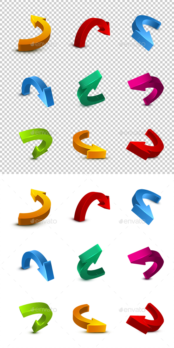 Arrows 3D - Decorative Symbols Decorative