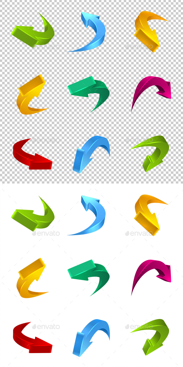 Arrows 3D - Decorative Symbols Decorative