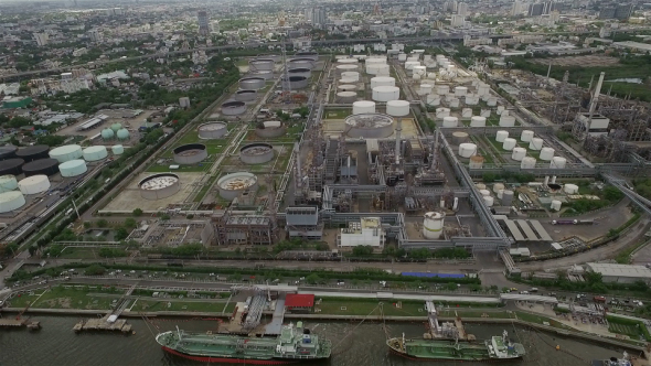 Aerial View of Oil Refinery 02 alt