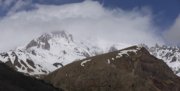 Snow Covered Mountain Kazbek