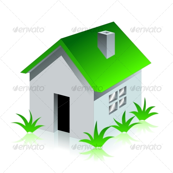 Green eco house - Buildings Objects