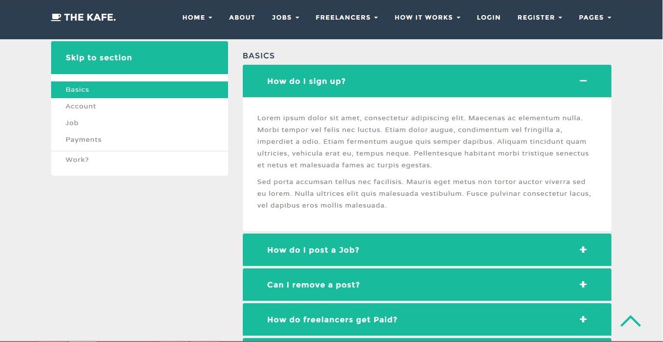 The Kafe Ultimate Freelance Marketplace Template By Themashabrand Freelance Marketplace Website Template