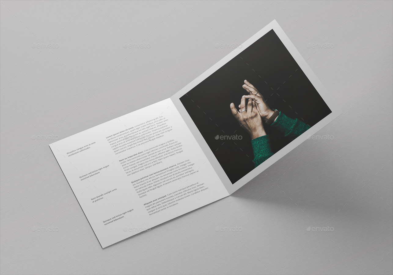 Download Square Greeting Card / Bi-Fold Brochure Mock-Up by ...