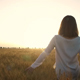 Woman Walking in Wheat Field - VideoHive Item for Sale