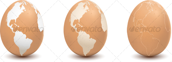 Map on Egg 1 - Objects Illustrations