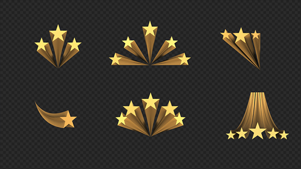 Yellow Stars Isolated On Transparent Background (6-Pack)