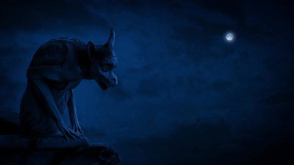 Gargoyle In Moonlight alt