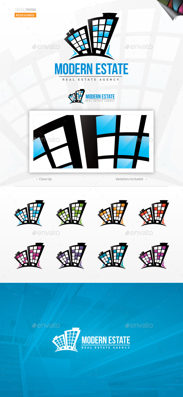 Modern Estate Logo - Buildings Logo Templates