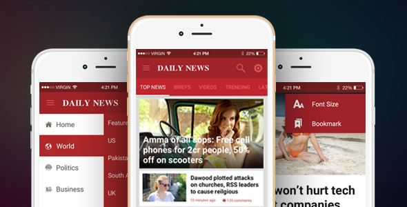 Ionic Theme Ionic Template For Mobile News Blog Magazine Application Dailynews By Tdmobile Magazine Template App