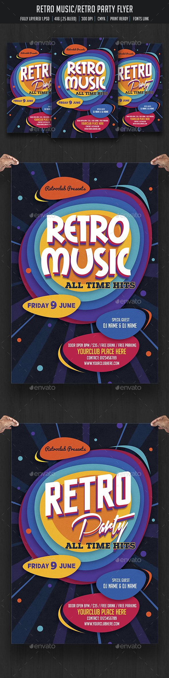 Retro Music / Retro Party Flyer