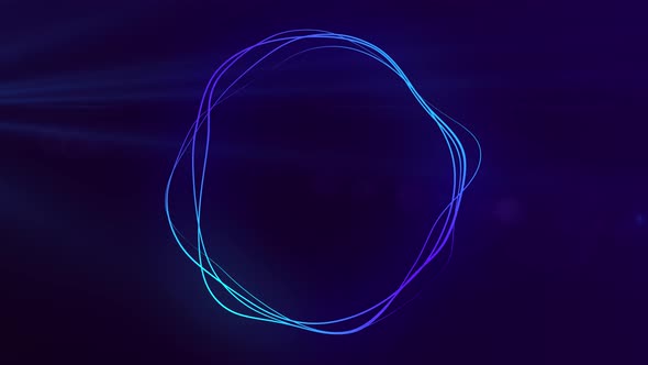 Ultra HD 4K Abstract 3D render neon circle