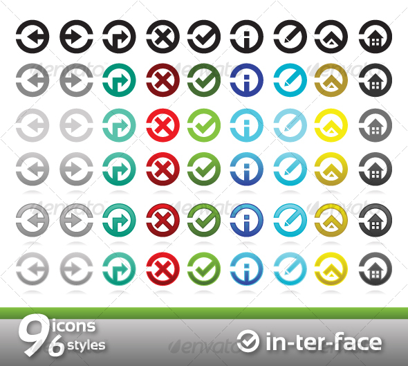 in-ter-face Icon set - Web Icons