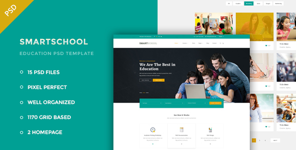 Smartschool - Education PSD Template - Business Corporate