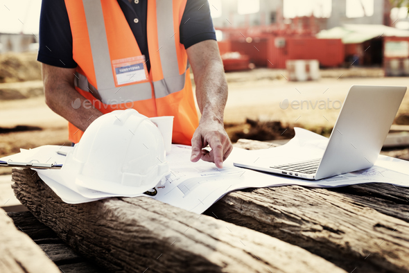 Architect Construction Control Design Engineer Concept Stock Photo by ...