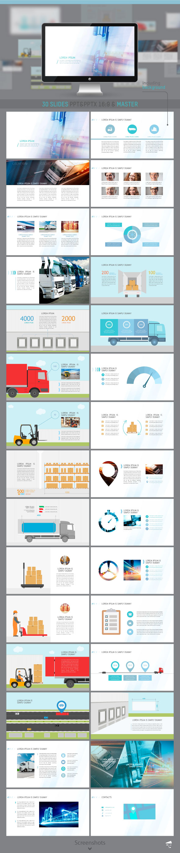 Presentation of cargo - Business PowerPoint Templates