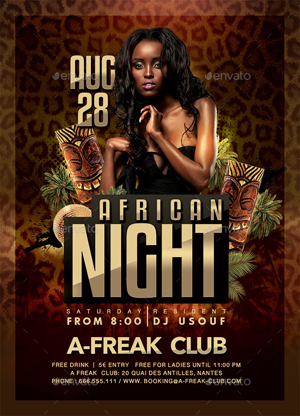 african party by n2n44 graphicriver a5 flyer design