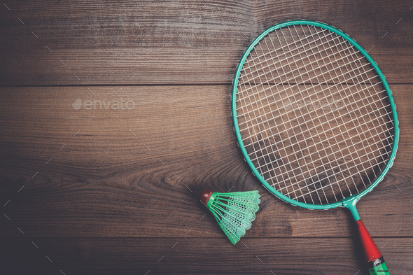 shuttlecock and badminton racket Stock Photo by garloon | PhotoDune