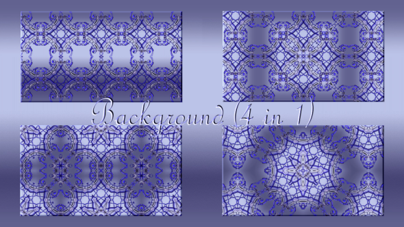 Stained Glass Blue - Background (4 in 1)