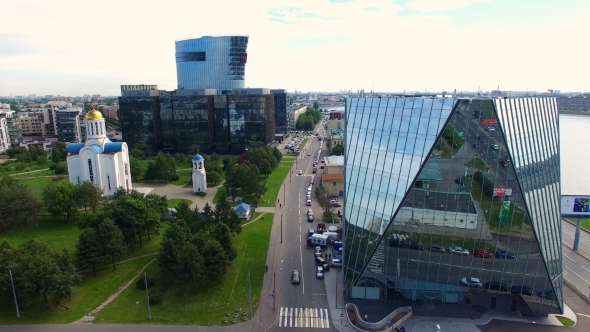 Aerial View Of Business Center alt