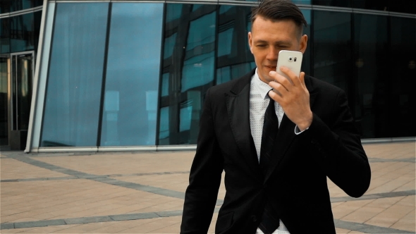 Businessman Answering Call alt