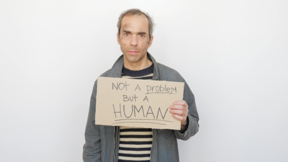 Man Holding Tablet Not a Promlem But a Human alt