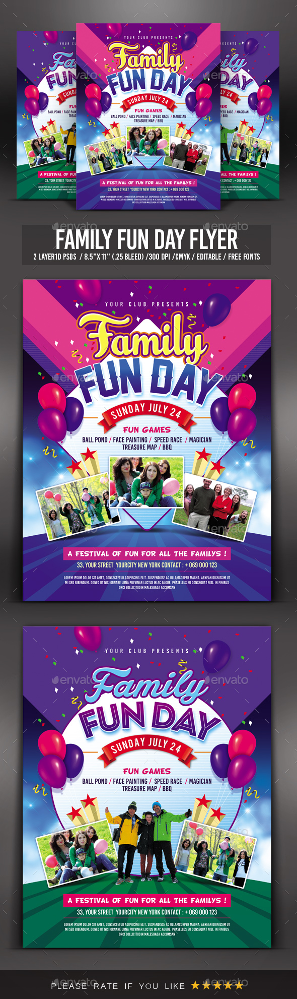 Family Fun Day Flyer By Pixelyes Graphicriver