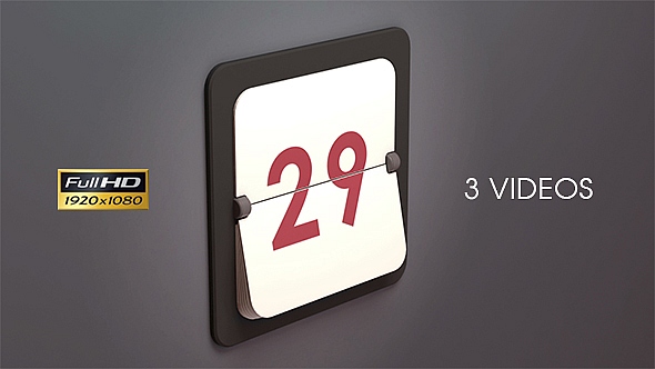 Calendar Countdown - Dark Style – 3 Pack