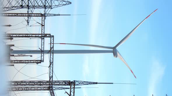 Wind Turbine and Electric Power Transmission at Station alt