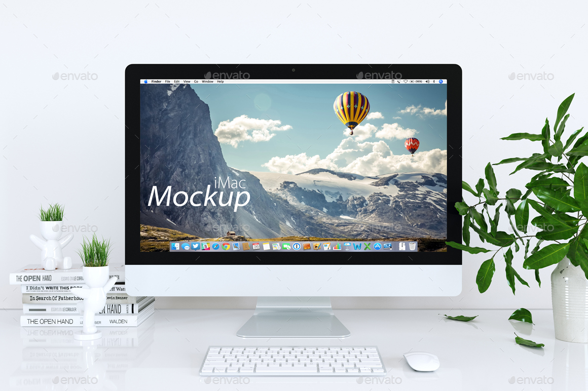 Download Mock-up Mac in White by Feverik | GraphicRiver