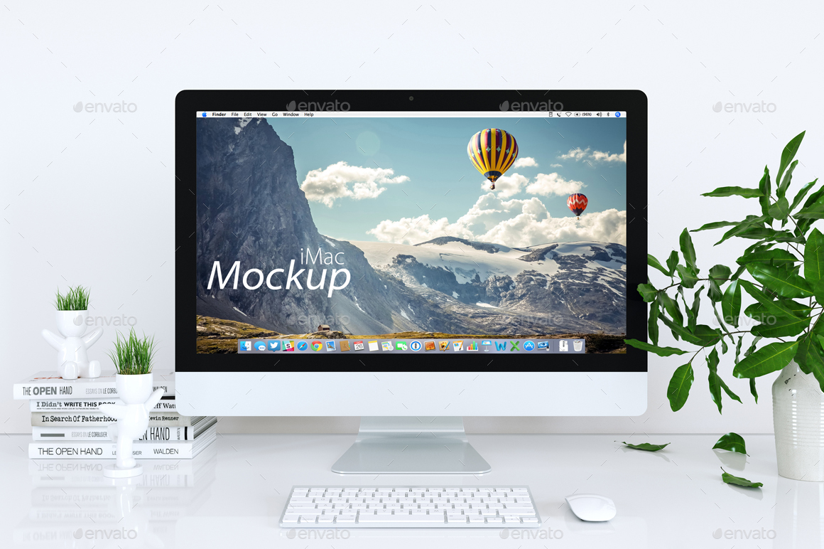 Mock-up Mac in White by Feverik | GraphicRiver