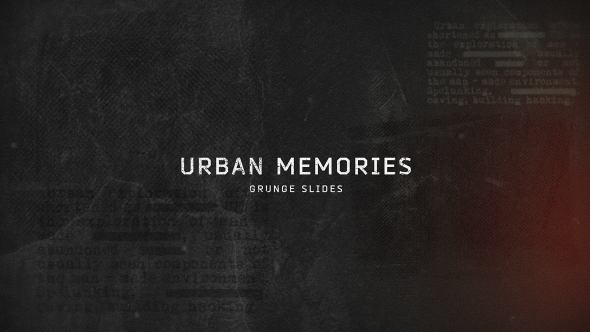 Urban MemoriesGrunge Slides - VideoHive 16848790