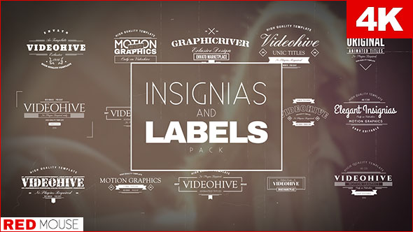 Insignias And Labels Pack Video Displays template preview