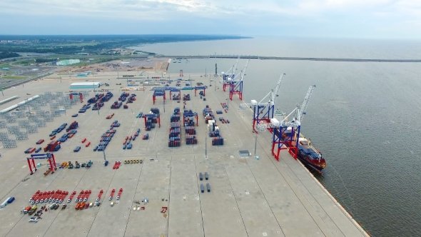Cargo Port Bronka, Aerial View