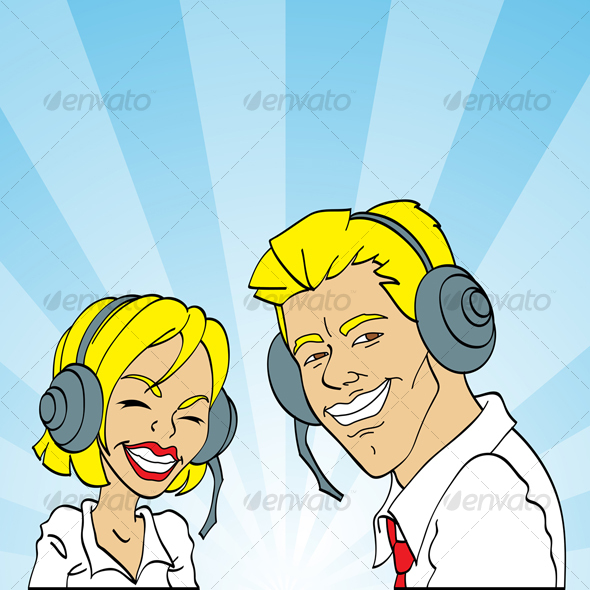 call center, live help - People Characters
