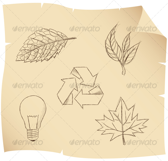 sketch leaves - Flowers & Plants Nature