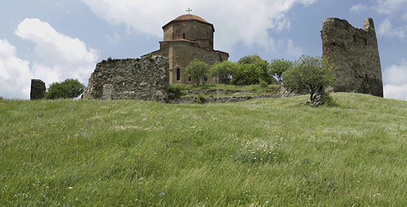 Georgian Orthodox Monastery Jvari near Mtskheta  Eastern Georgia