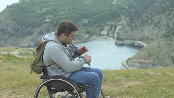 Traveler Man Searching Right Direction On Map