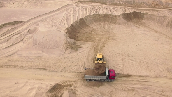 Aerial View Of Sand Quarry alt