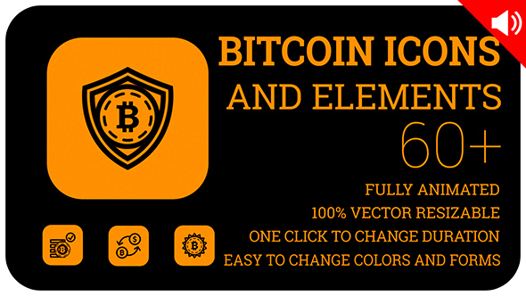 Bitcoin Icons And Elements