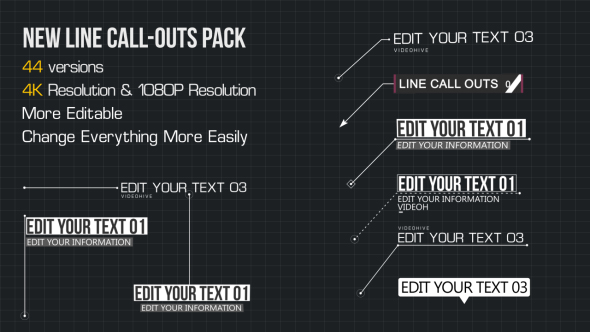 Line Call-Outs Pack - VideoHive 16793780