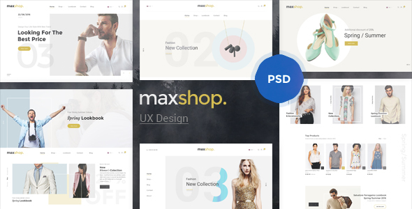 Maxshop - Elegant Fashion PSD Template - Retail PSD Templates