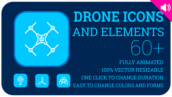 Drones Icons And Elements