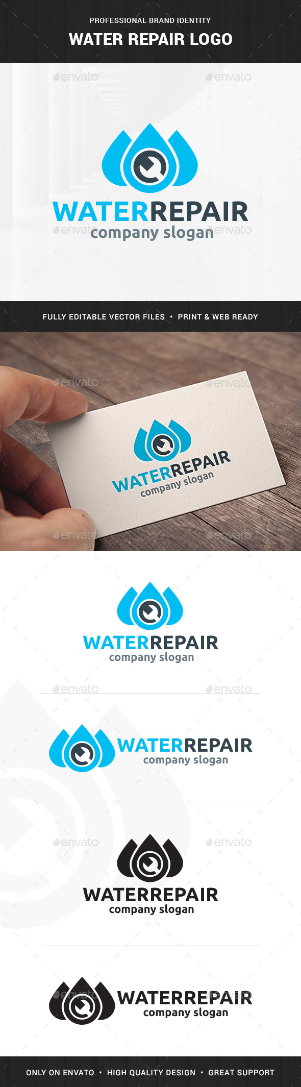 Water Repair / Plumber Logo - Symbols Logo Templates