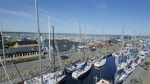 Aerial Of Sailboats In The Harbor Part 7