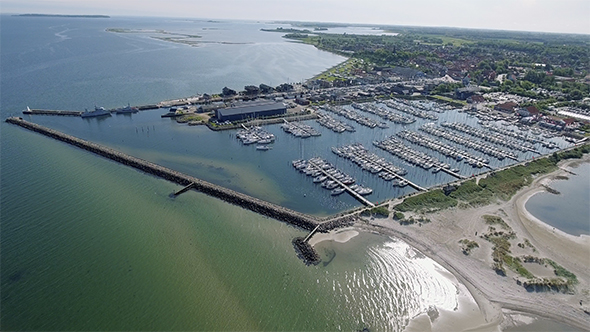 Aerial Of Sailboats In The Harbor Part 1