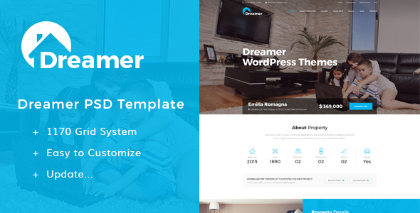 Dreamer - Single Property PSD Templates