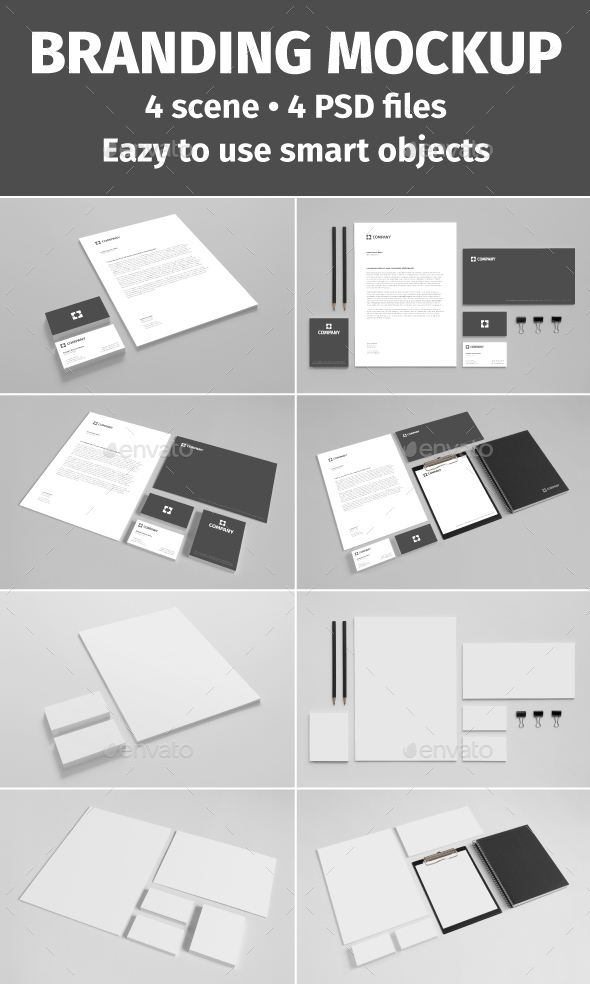 Download Branding Stationery Mockup Vol 1 By Mileswork Graphicriver PSD Mockup Templates